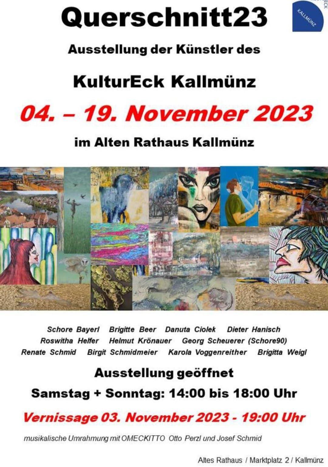 Vier meiner Bilder zum ersten Mal in Kallmünz ausgestellt.