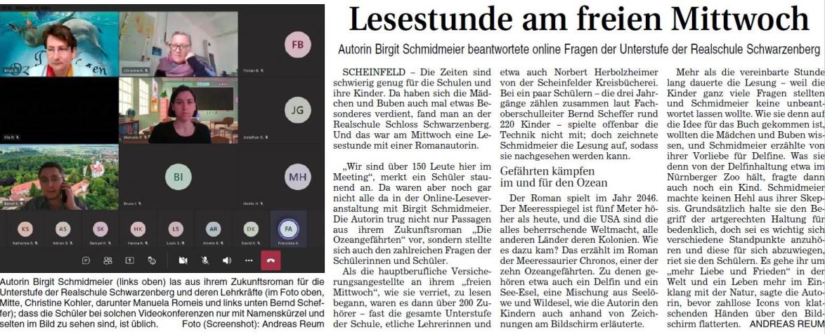 Artikel vom 11.03.21 in der Fränkischen Landeszeitung